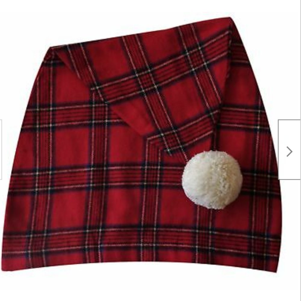 Lee Valley Ireland Men's Night Cap - Red Tartan Cotton Flannel